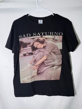 Sad Saturno Black Graphic Tee